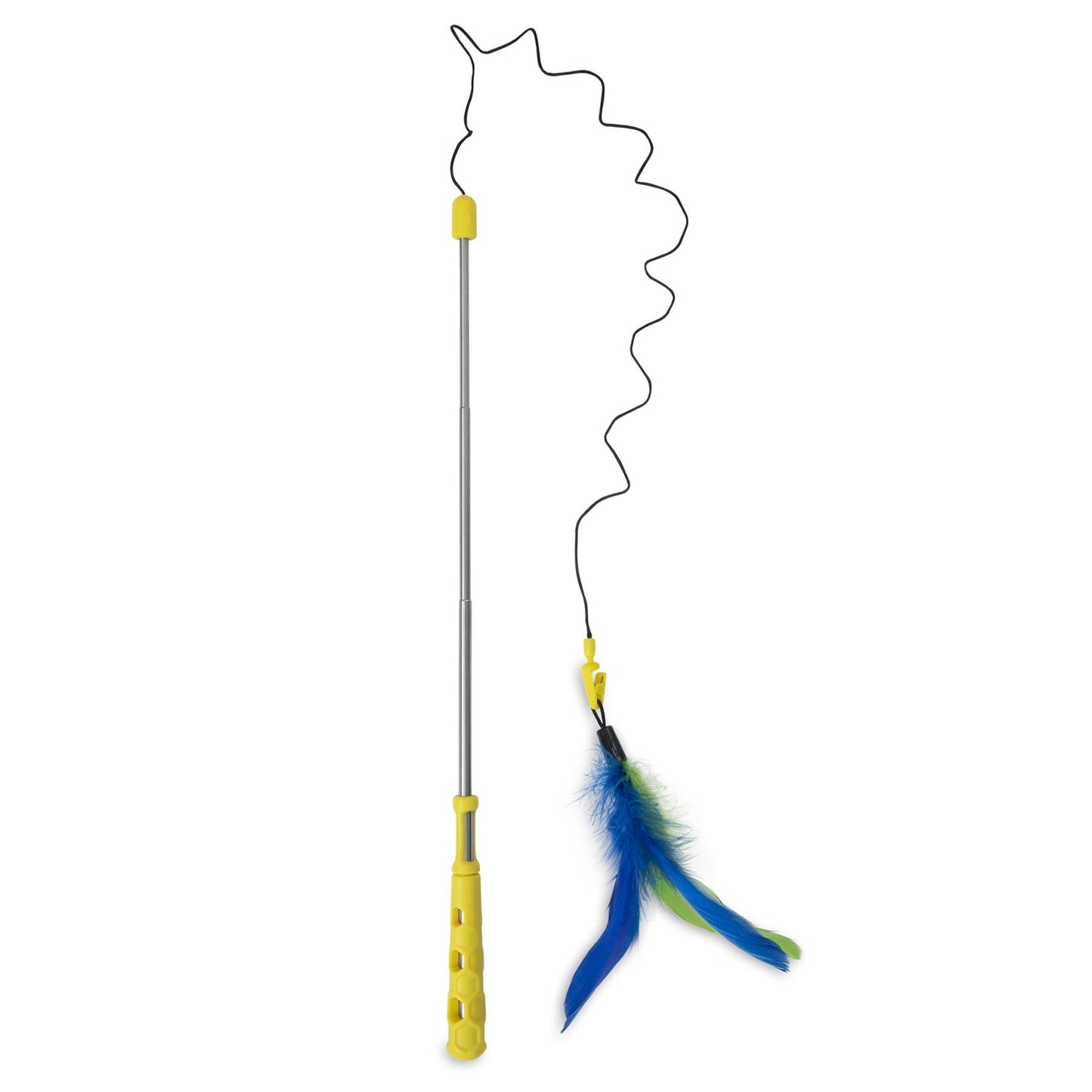 JW Flutter-ee Feathers Telescopic Cat Wand. SKUS: 47038