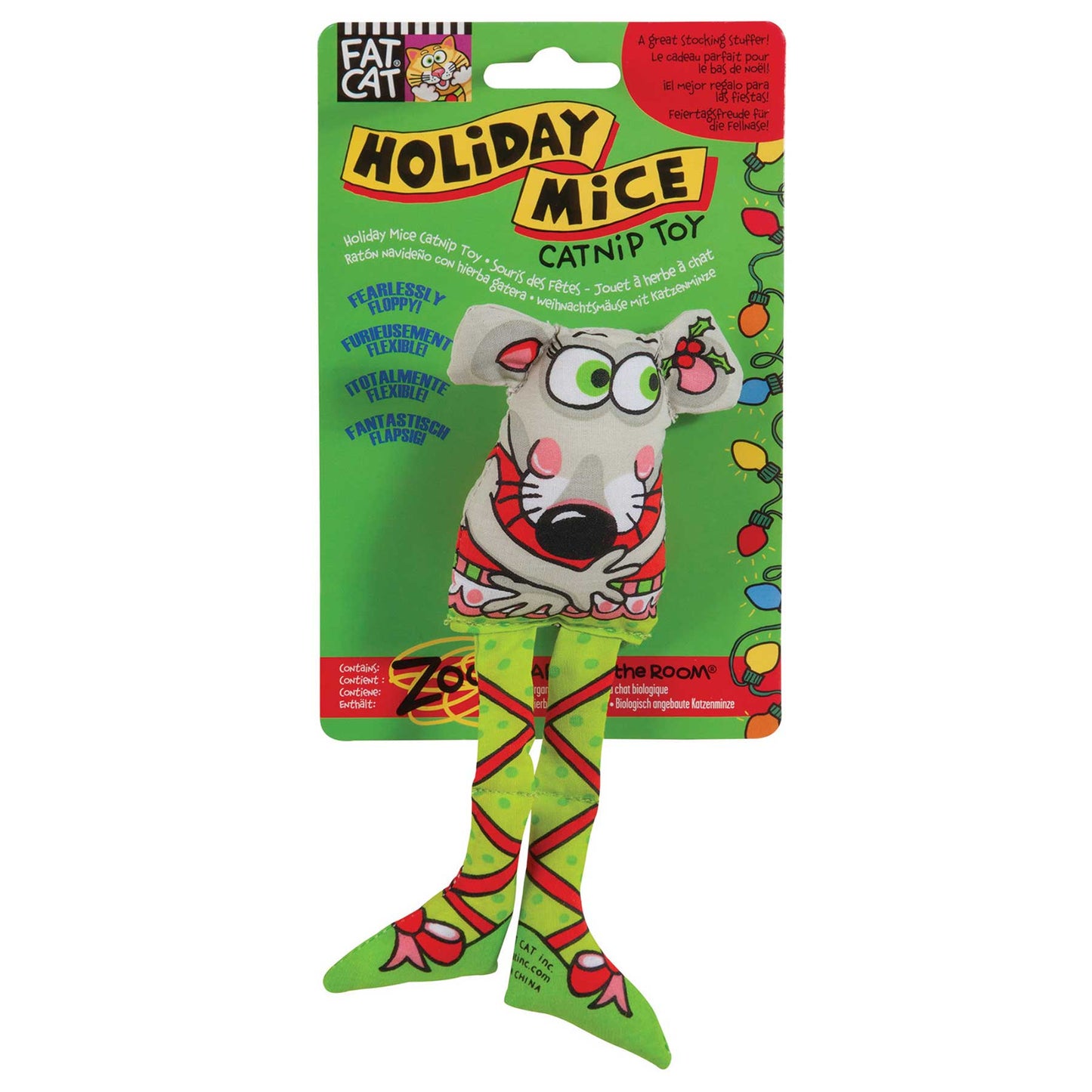 FAT CAT Holiday Ballerina Mice Catnip Cat Toy