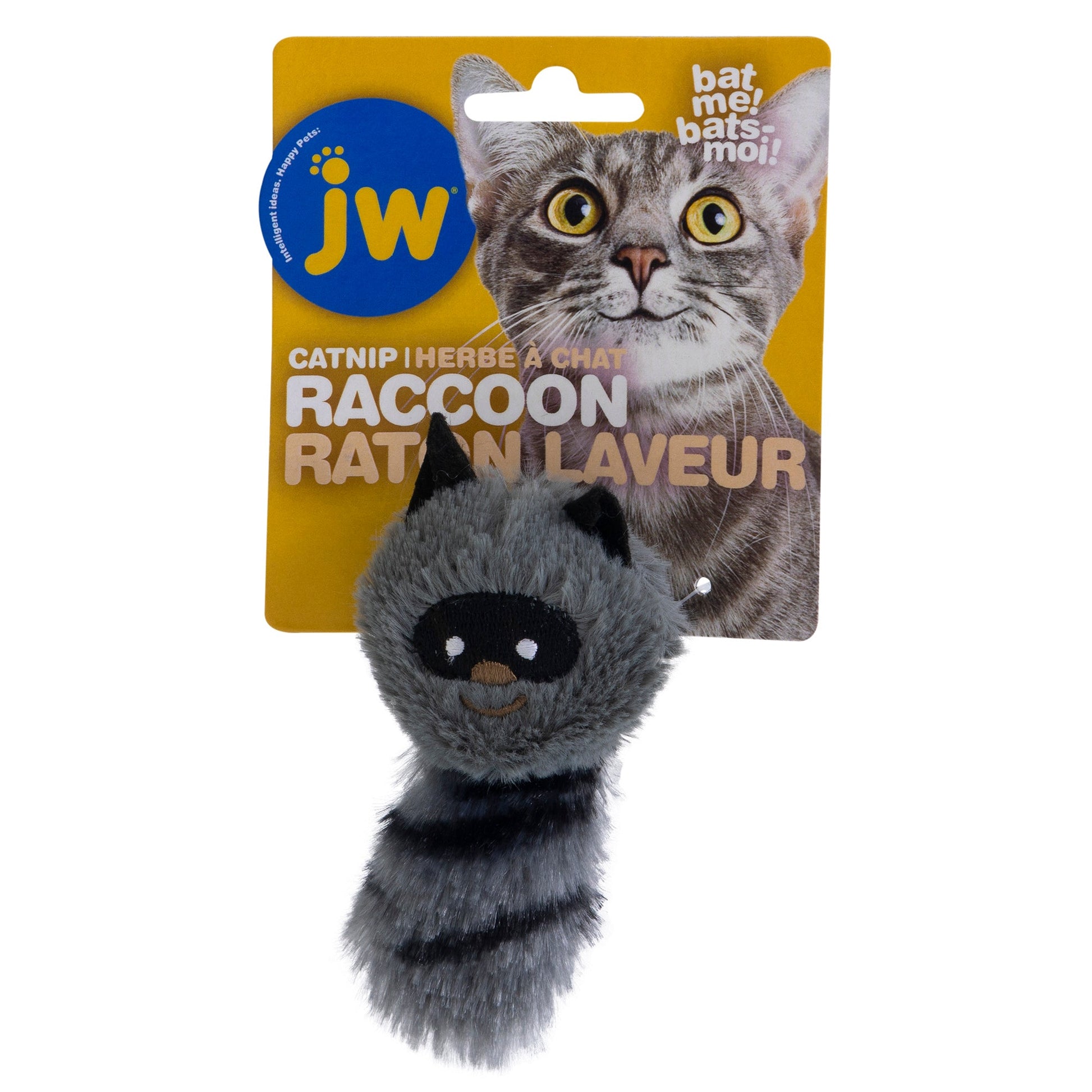 JW Cataction Plush Racoon Catnip Cat Toy