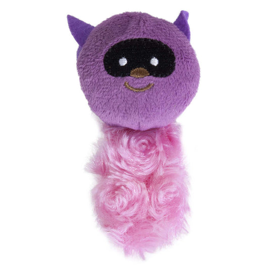 JW Cataction Plush Catnip Purple Racoon. SKUS: 0471087