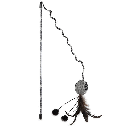 JW Feather Ball Cat Wand. SKUS: 0471096