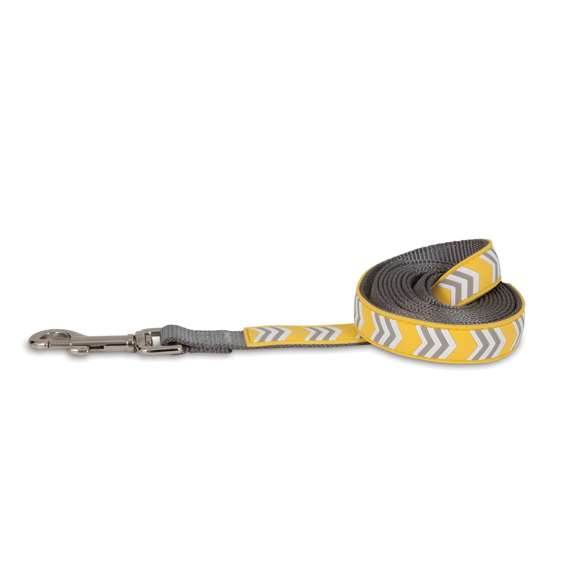 Petmate Yellow Chevron Rubber Dog Leash. SKUS: 12395