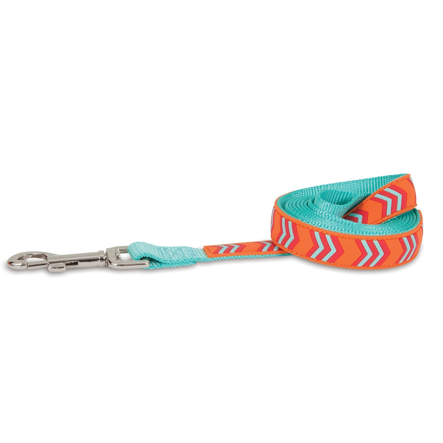 Petmate Orange Chevron Rubber Dog Leash. SKUS: 12407