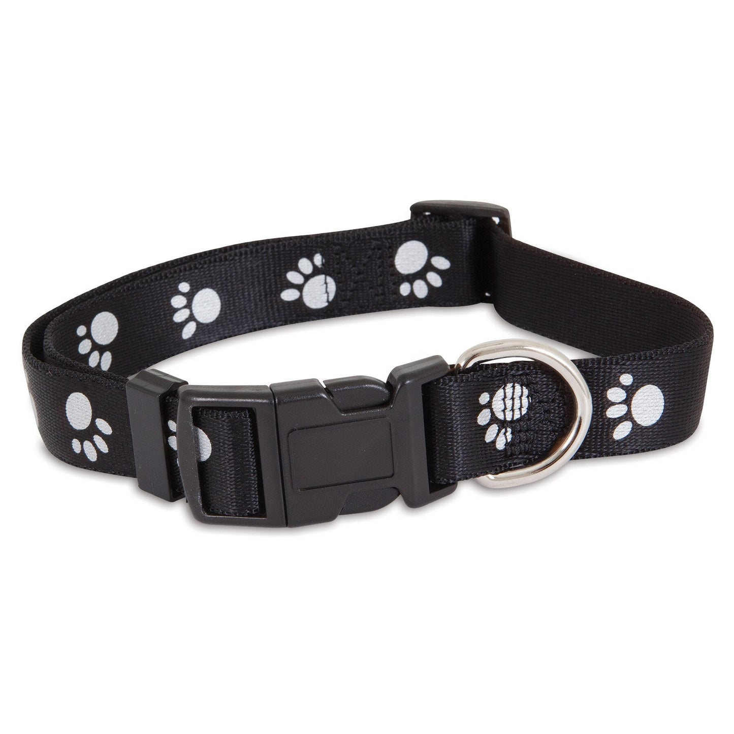 Petmate Reflective Paw Adjustable Dog Collar. SKUS: 22476,22480