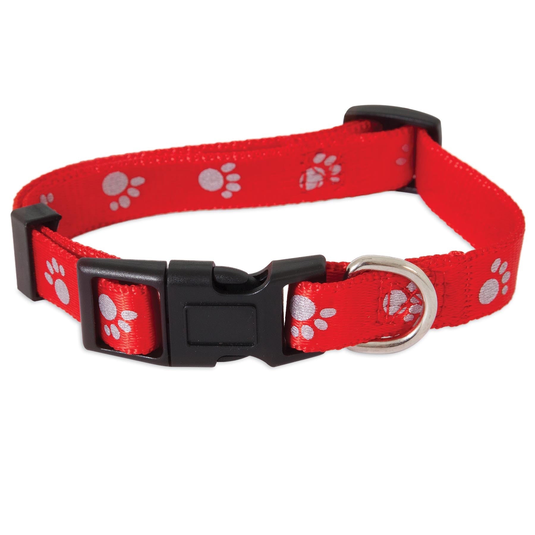 Petmate Reflective Paw Adjustable Dog Collar. SKUS: 22470,22474