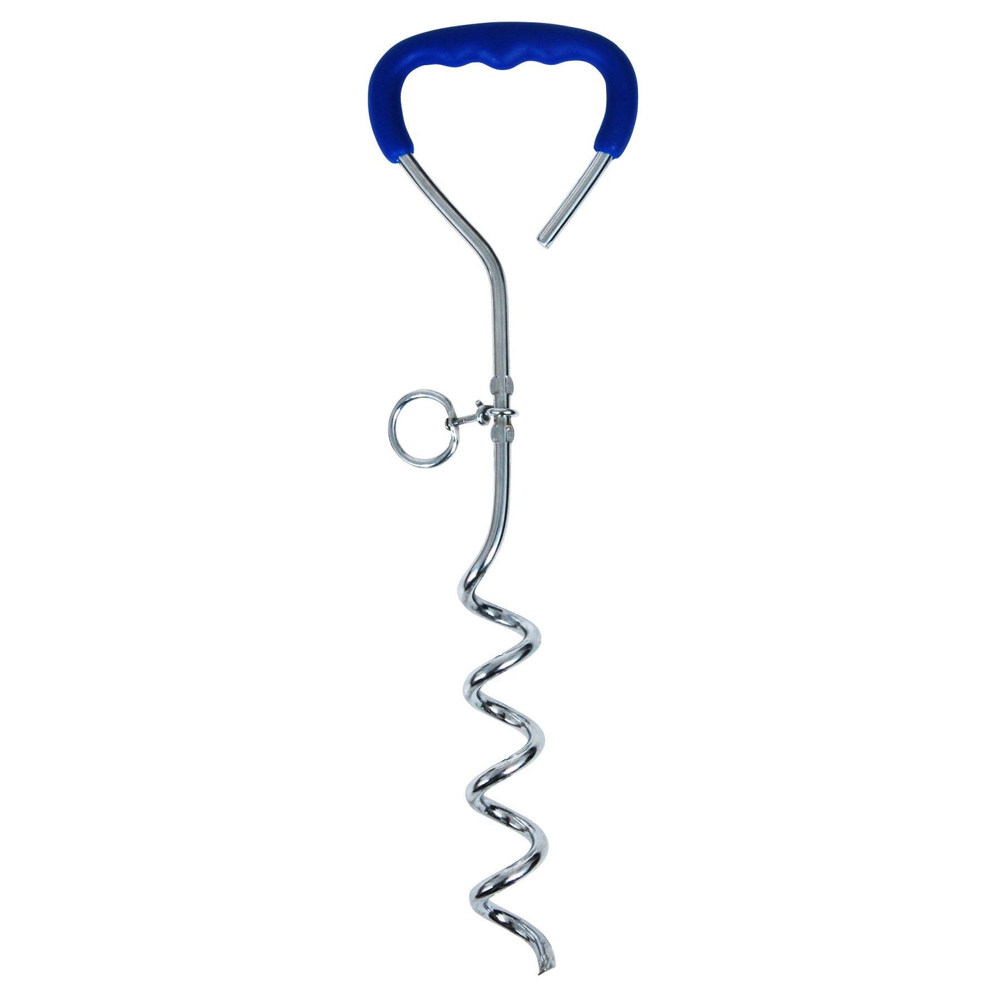 Aspen Pet Blue Easyturn 18-inch Dog Tie-Out Containment System. SKUS: 24167