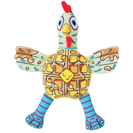 FAT CAT Foodies Chicken 'n Waffles Dog Toy. SKUS: 32094