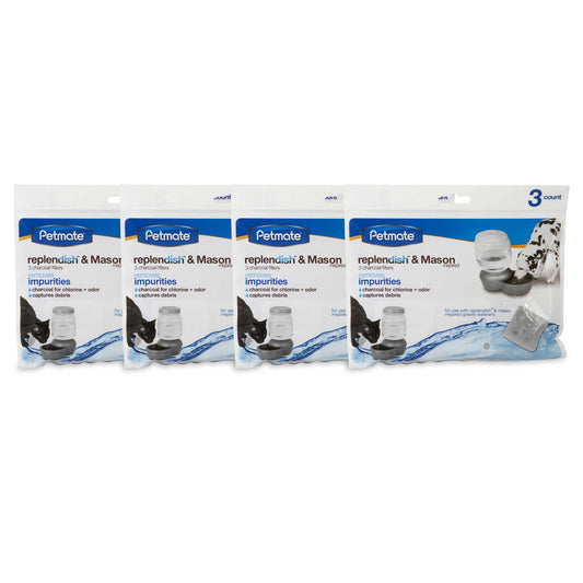 Petmate Replendish Charcoal Replacement Filters Value Pack. SKUS: 34056