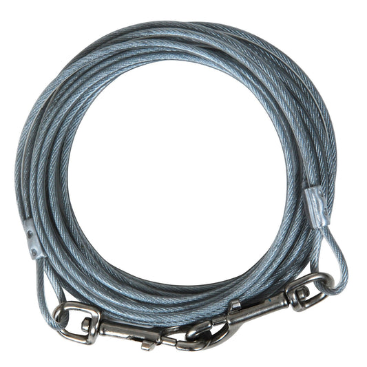 Aspen Pet Heavy Duty Tie-Out Cable. SKUS: 3417015,3417030,3442015,3417010,3492020,3448010,3492030,3492010,3492015,3442030,3417020,3442020