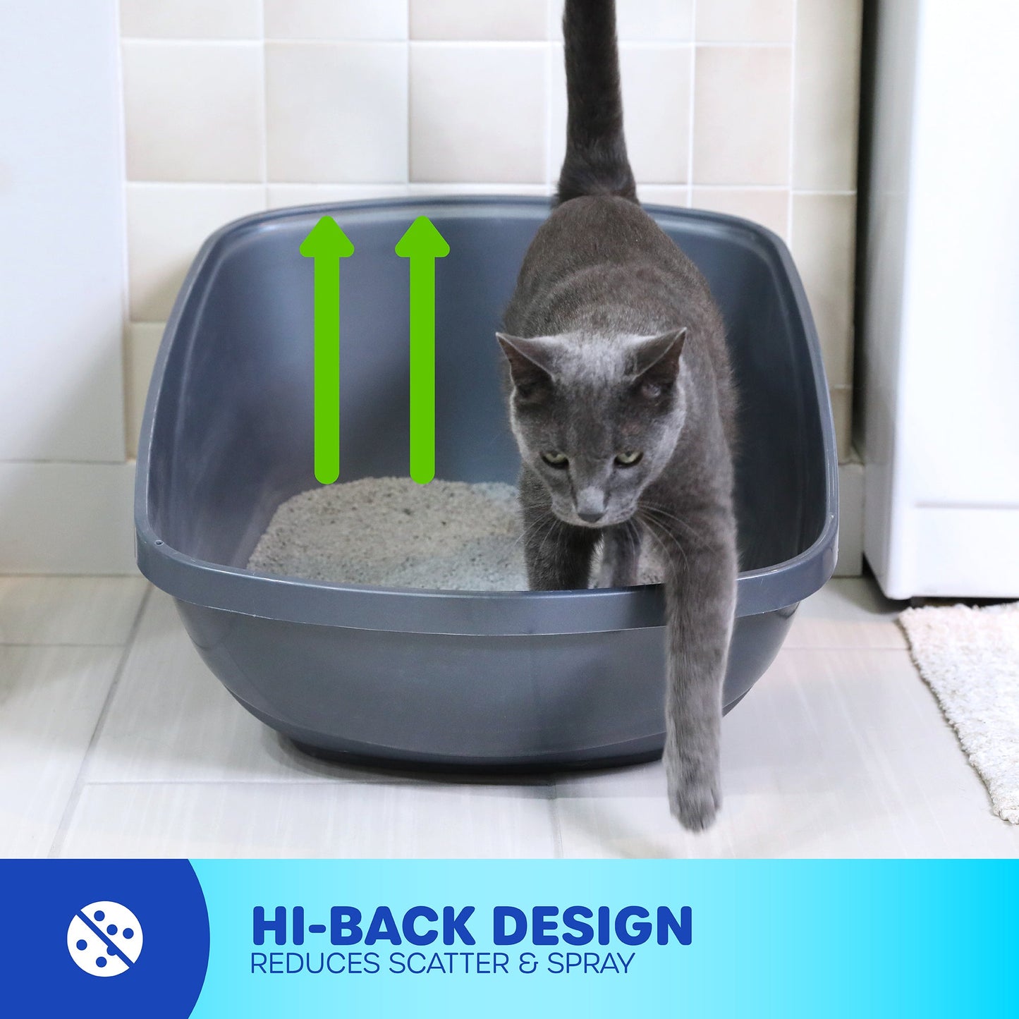 Petmate Hi-Back Open Litter Box