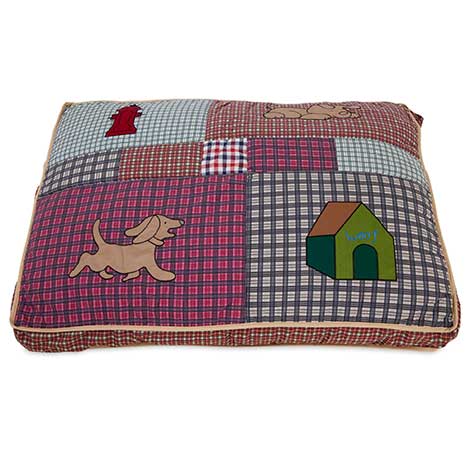 Aspen Pet Plaid Patchwork Dog Bed. SKUS: 80986