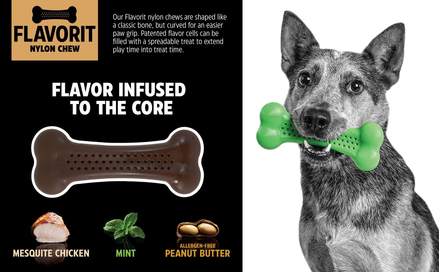 BarkBone Natural Instincts Mint Wood Flavorit Nylon Dog Chew