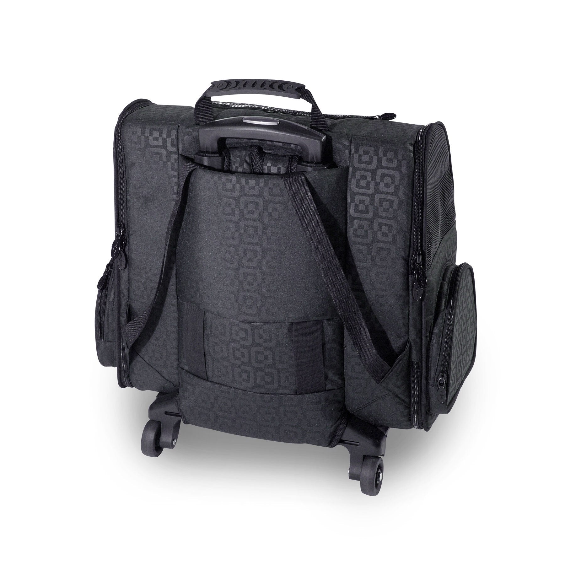 Gen7Pets Black Geomertic Roller-Carrier. SKUS: G2119BG