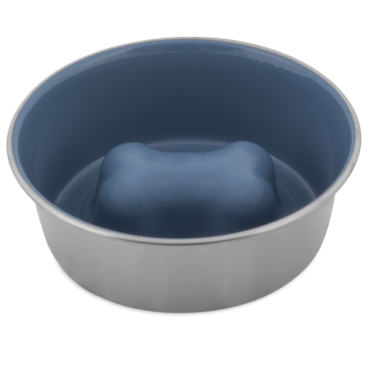 Petmate Stainless Steel Slow Feed Bowl. SKUS: 34155