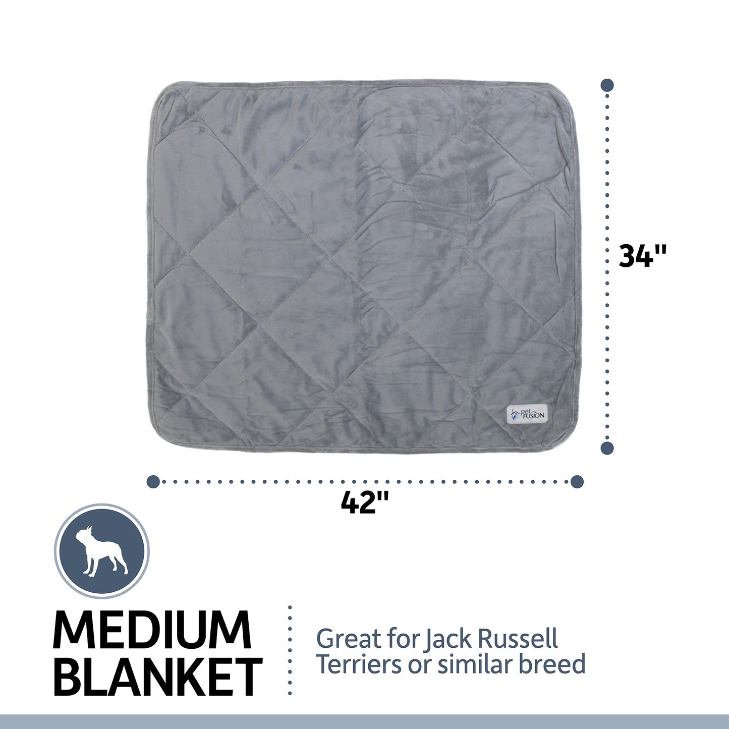 PetFusion Microplush Quilted Dog Blanket