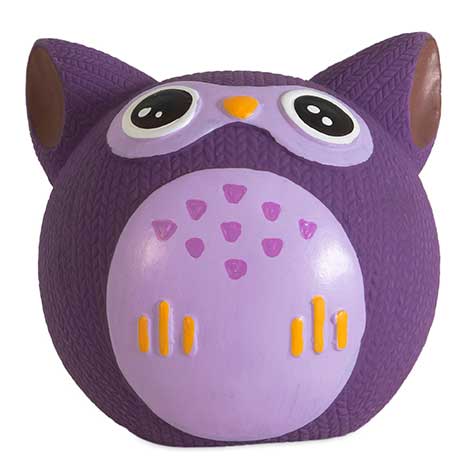 Zoobilee Latex Owl Fetch Ball Dog Toy. SKUS: 31994