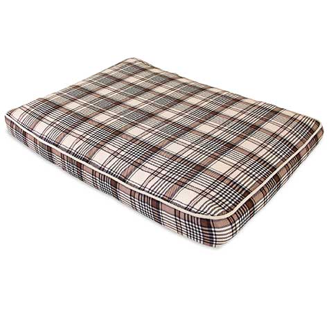 Aspen Pet Brown Plaid Orthopedic Dog Bed