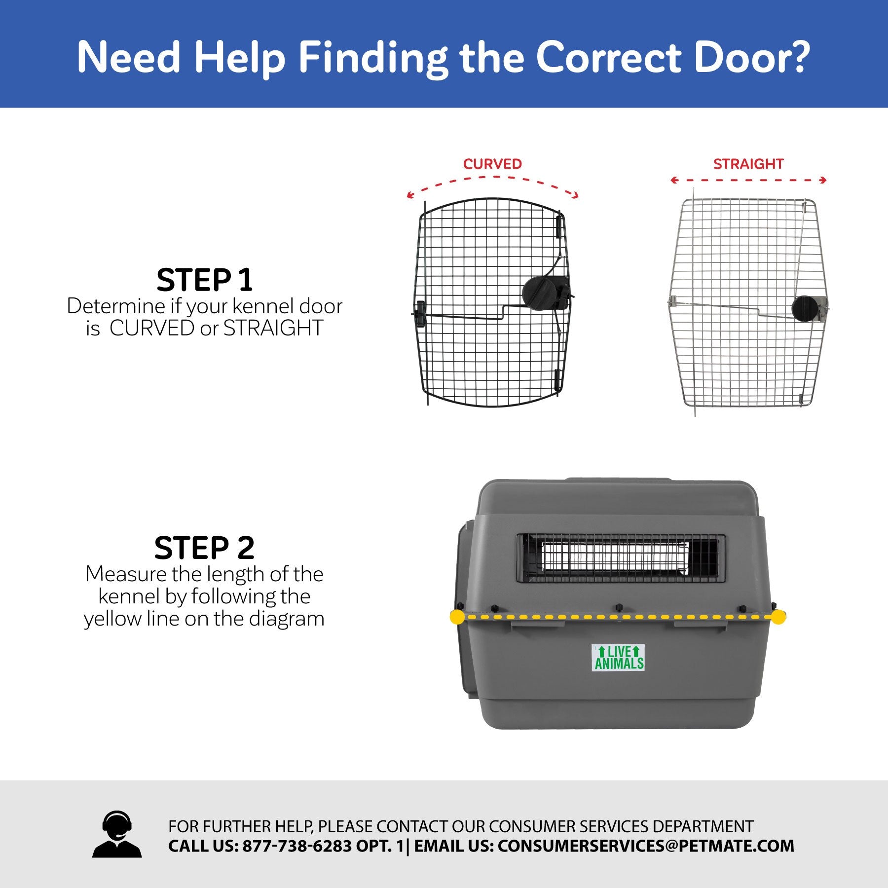 Black Replacement Door for 24\" Plastic Kennels