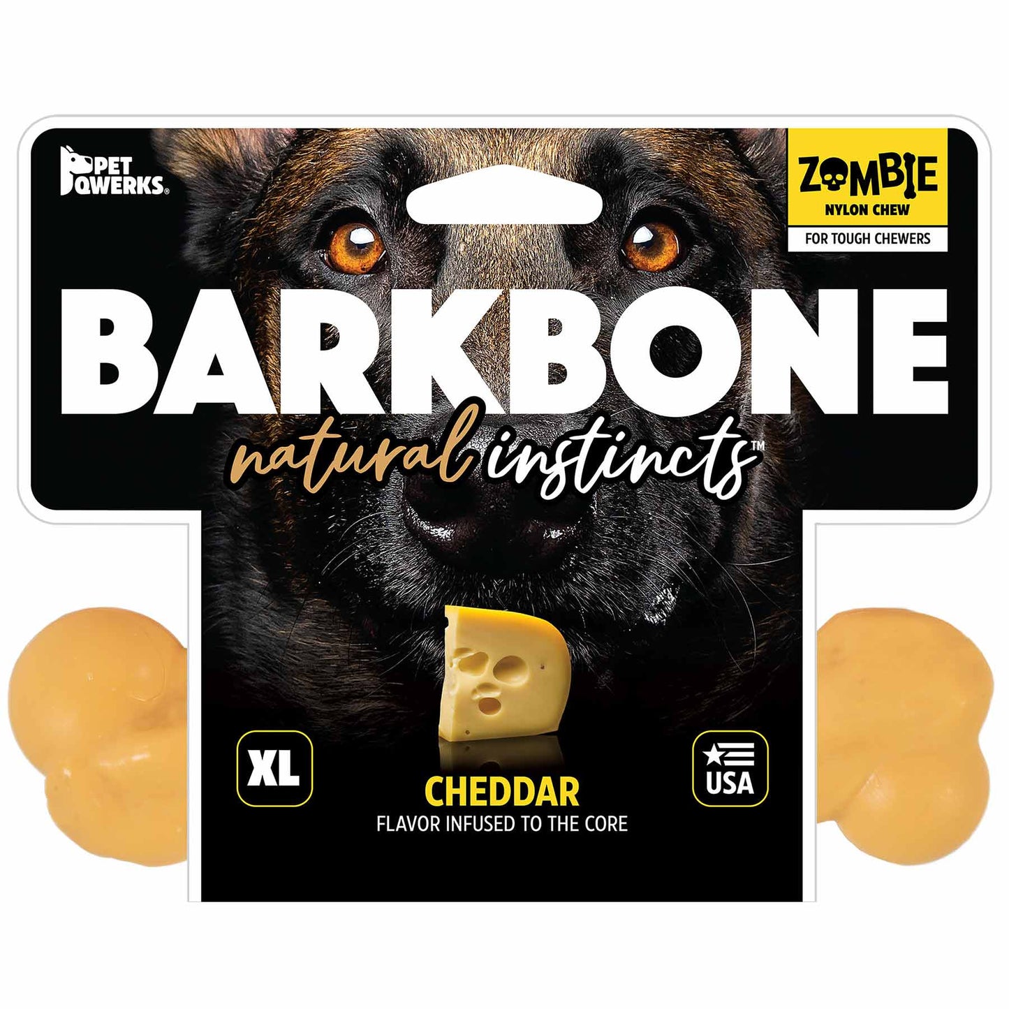 BarkBone Natural Instincts Zombie Cheddar Cheese Infused Nylon Dog Chew