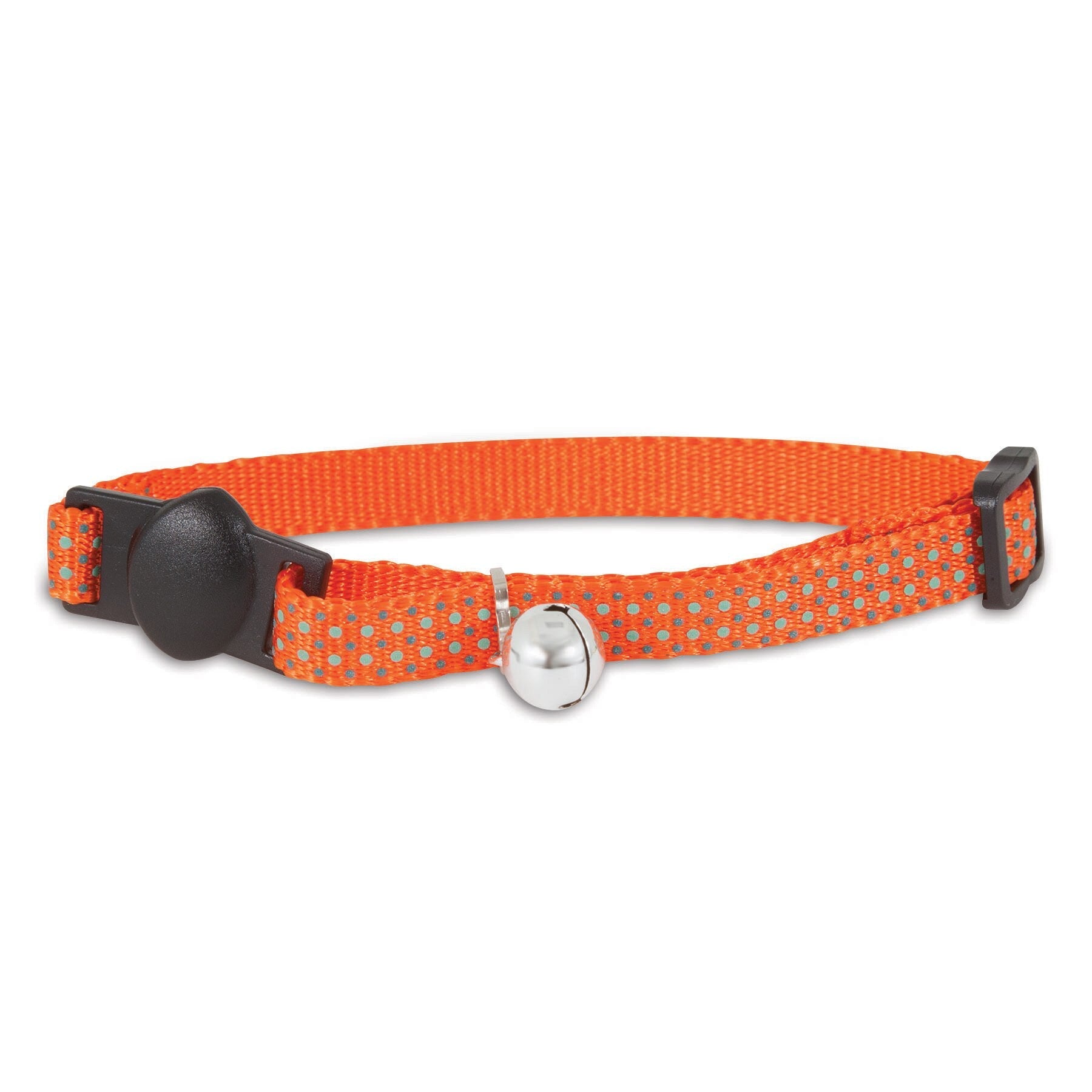 Petmate Orange Dots Glow in the Dark Cat Collar. SKUS: 12365