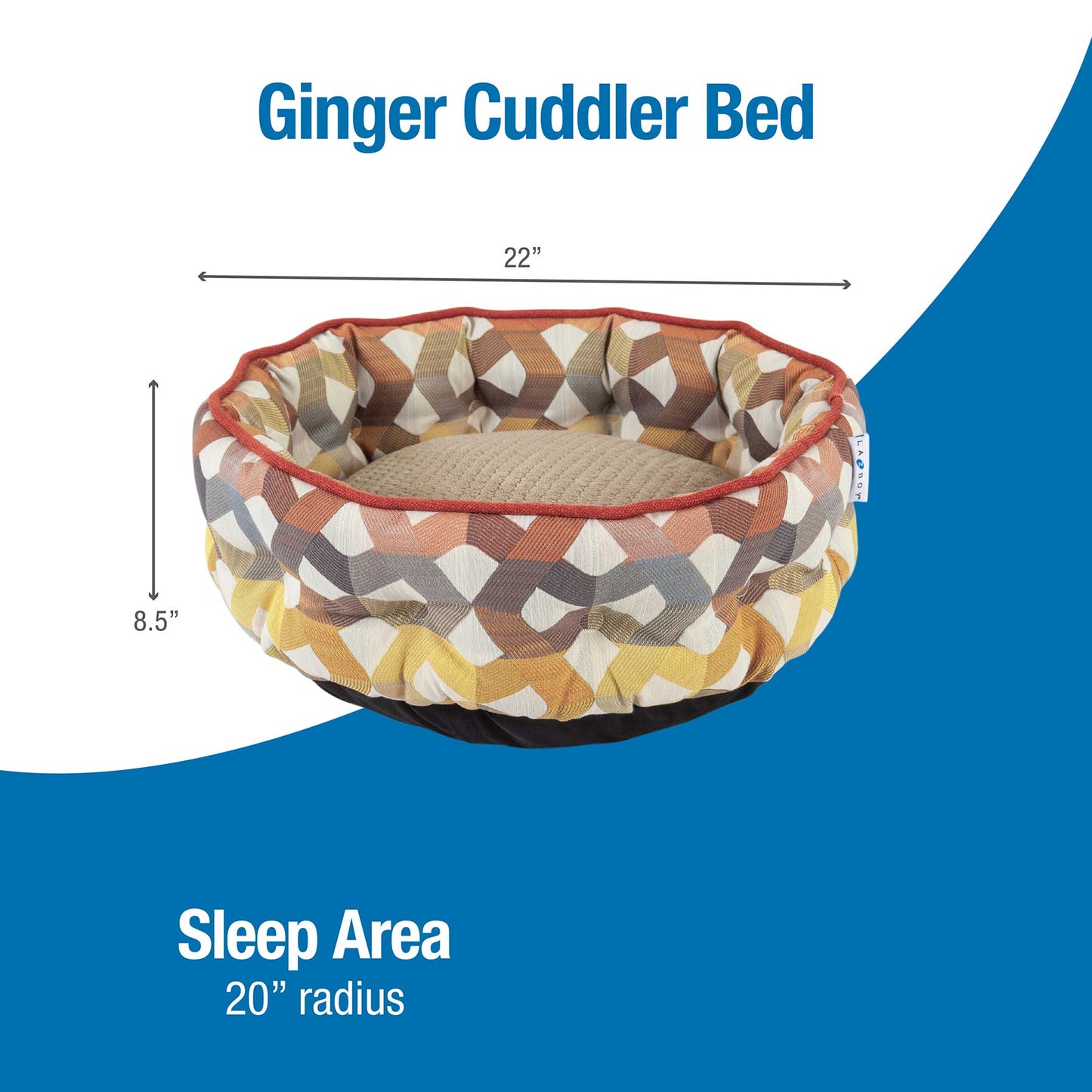 La-Z-Boy Citrus Ginger Cuddler Pet Bed