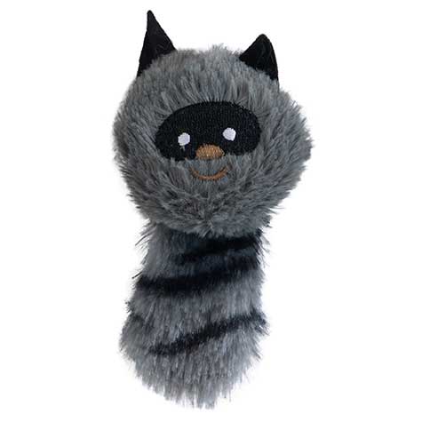 JW Cataction Plush Racoon Catnip Cat Toy. SKUS: 0471085