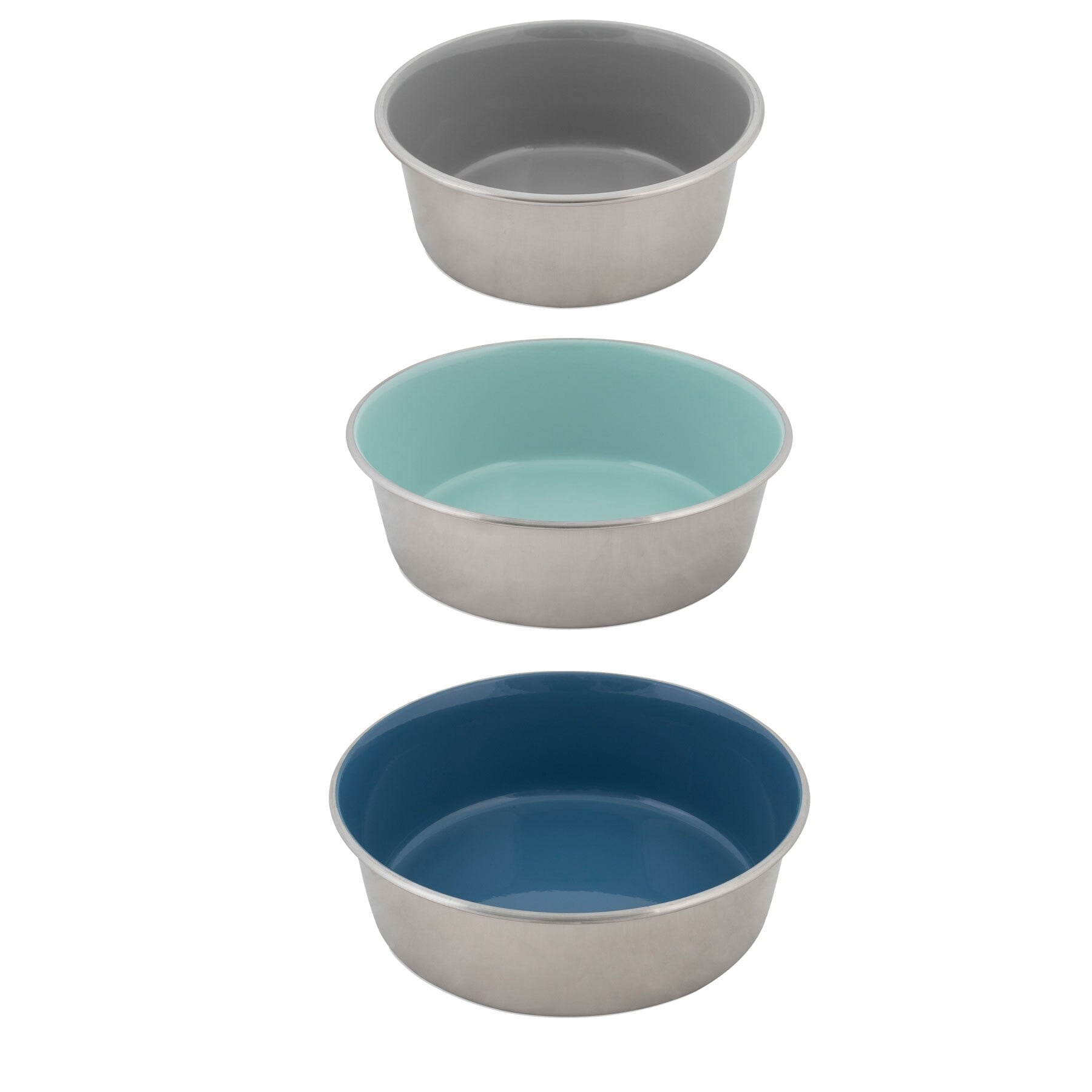 Petmate Painted Stainless Steel Pet Bowls