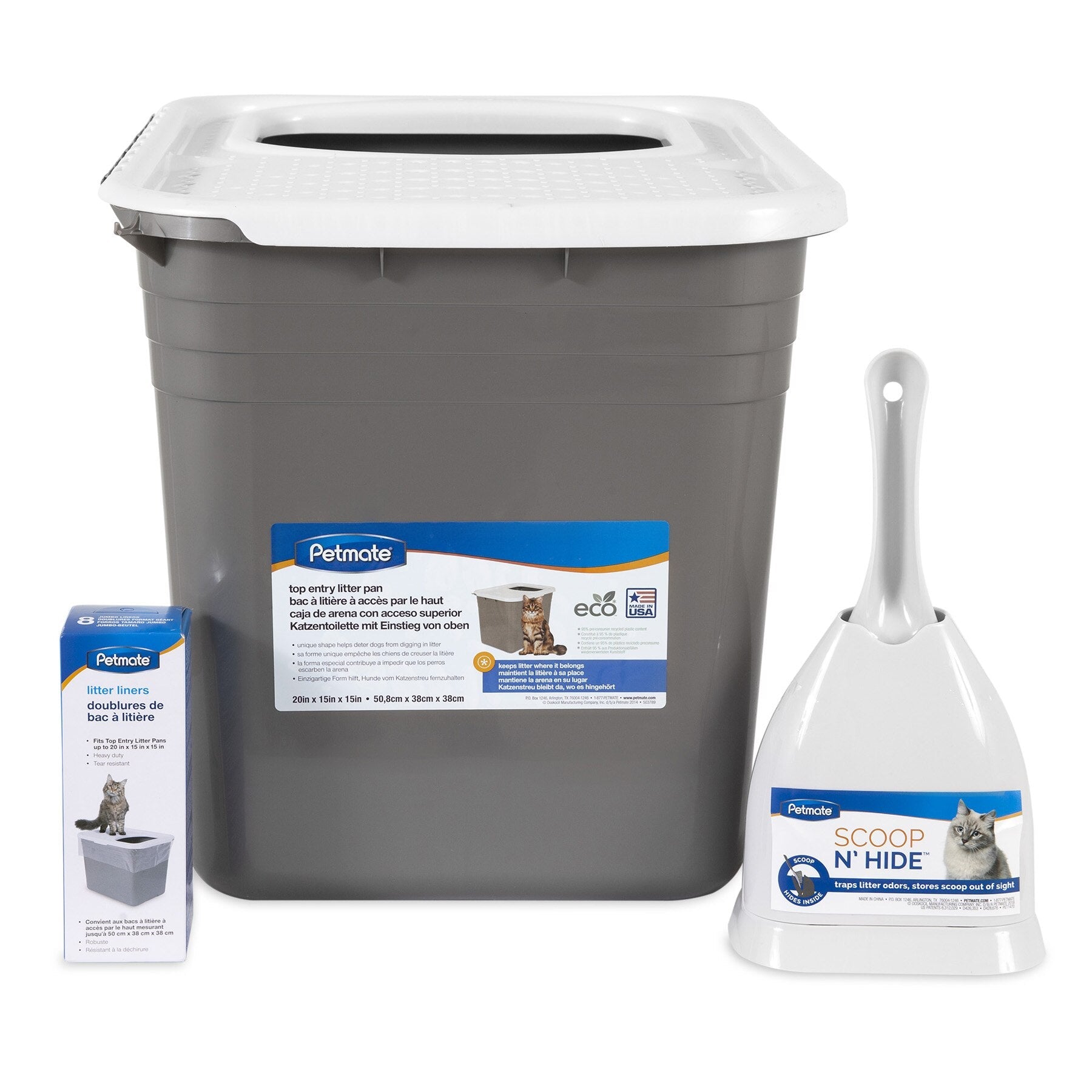 Petmate Top Entry Litter Pan & Accessories Value Pack. SKUS: 42118