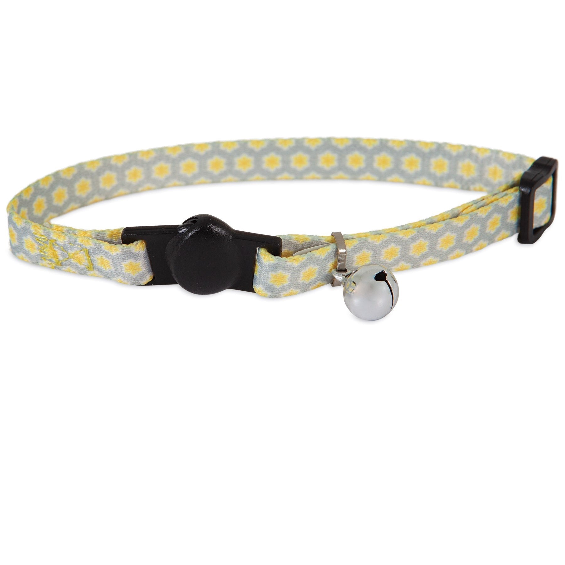 Aspen Pet Yellow Retro Flower Breakaway Cat Collar