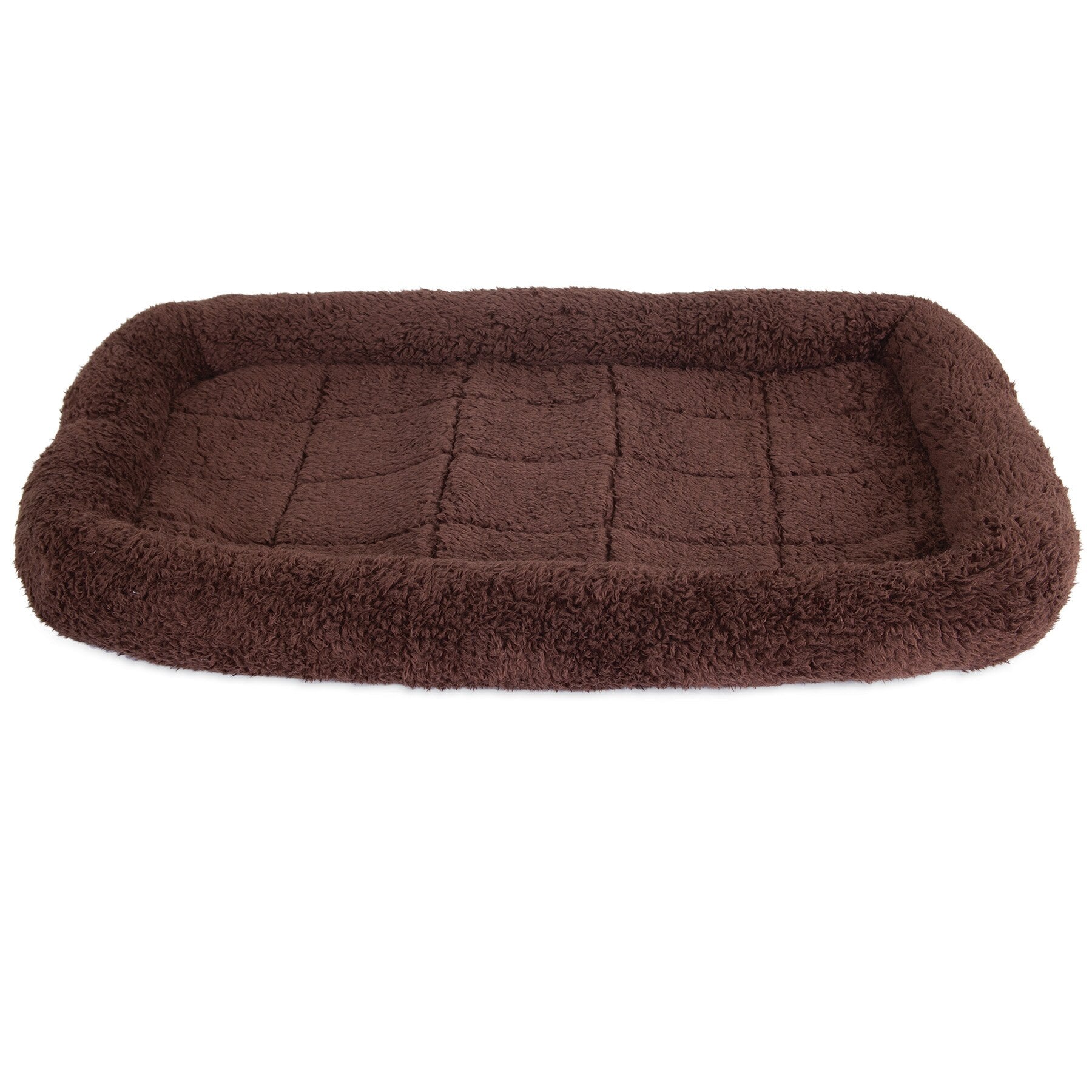 SnooZZy Plush Bolster Kennel Mat - Brown