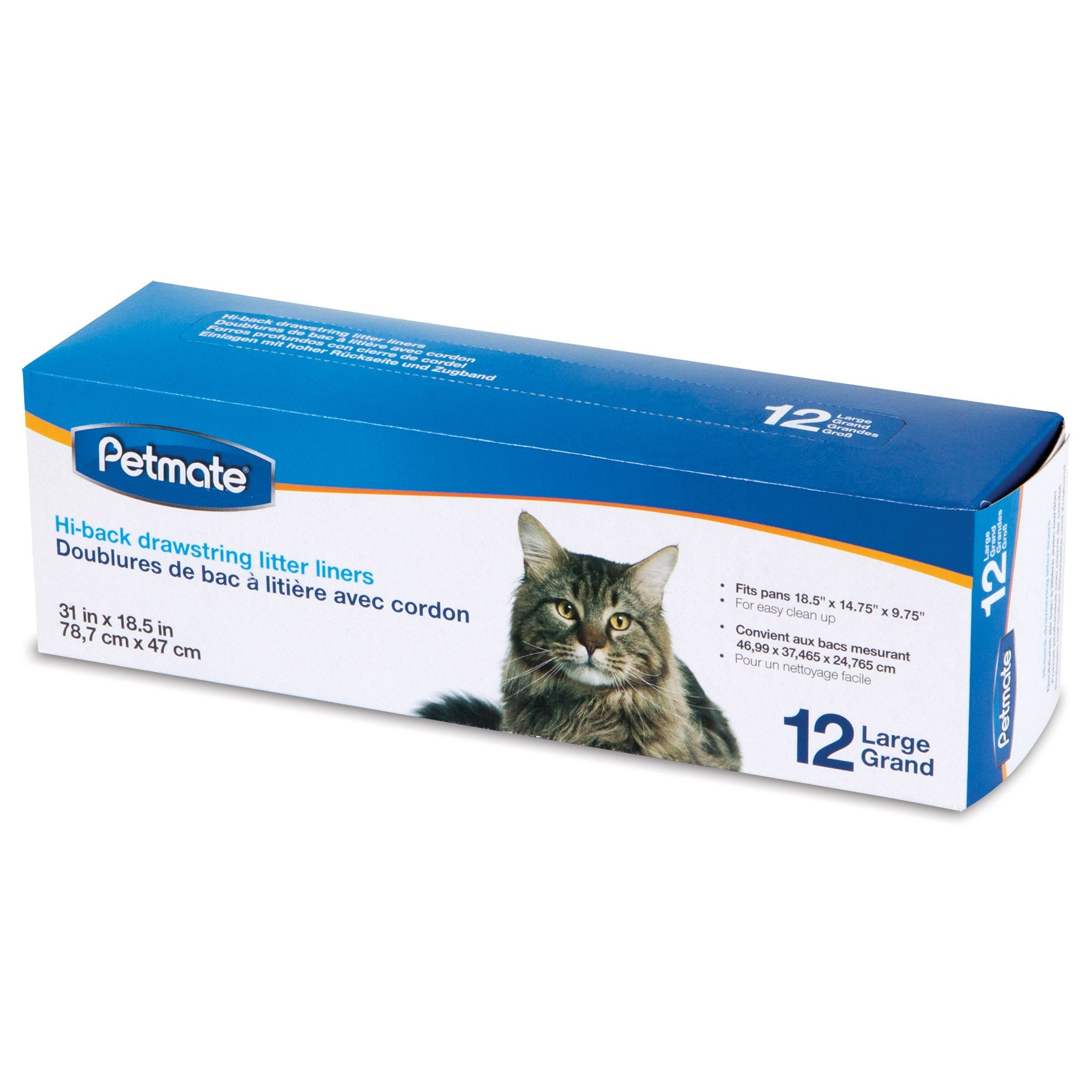 Petmate Drawstring Hi-Back Litter Box Liners. SKUS: 29040