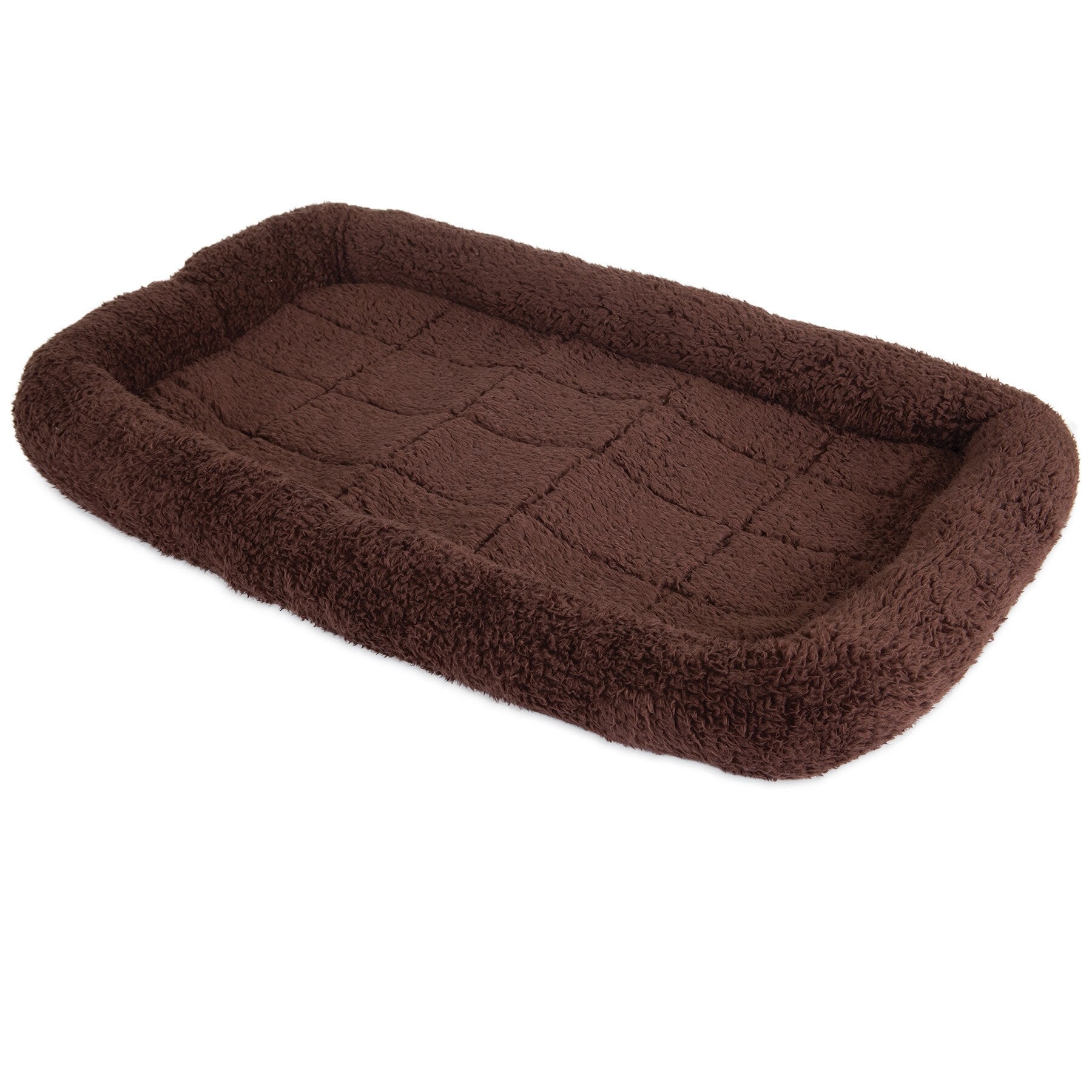 SnooZZy Plush Bolster Kennel Mat - Brown. SKUS: 85564,85565