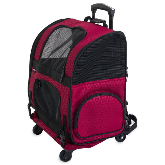 Gen7Pets Red Geometric Roller-Carrier. SKUS: G2119RG