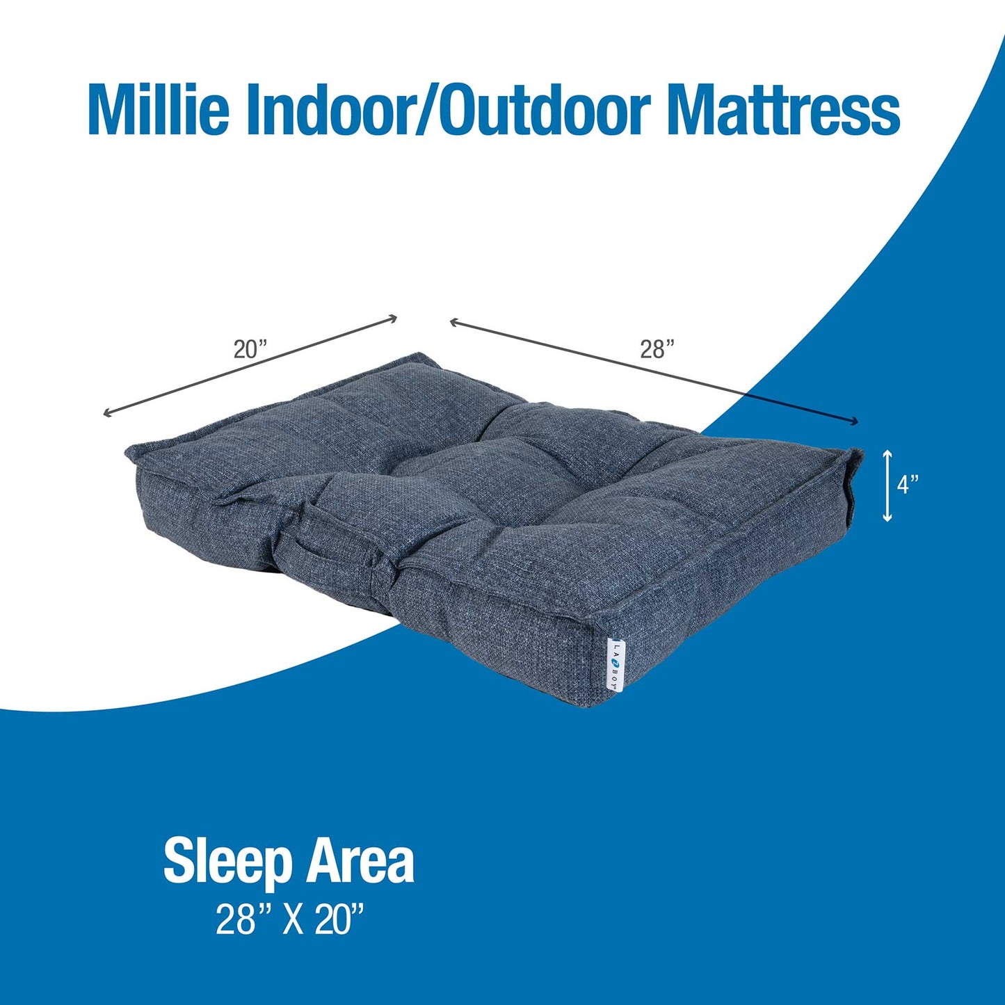 La-Z-Boy Outdoor Millie Mattress Dog Bed