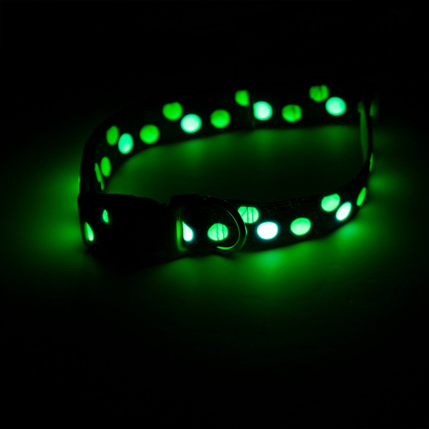 Petmate Blue Dots Glow in the Dark Dog Collar