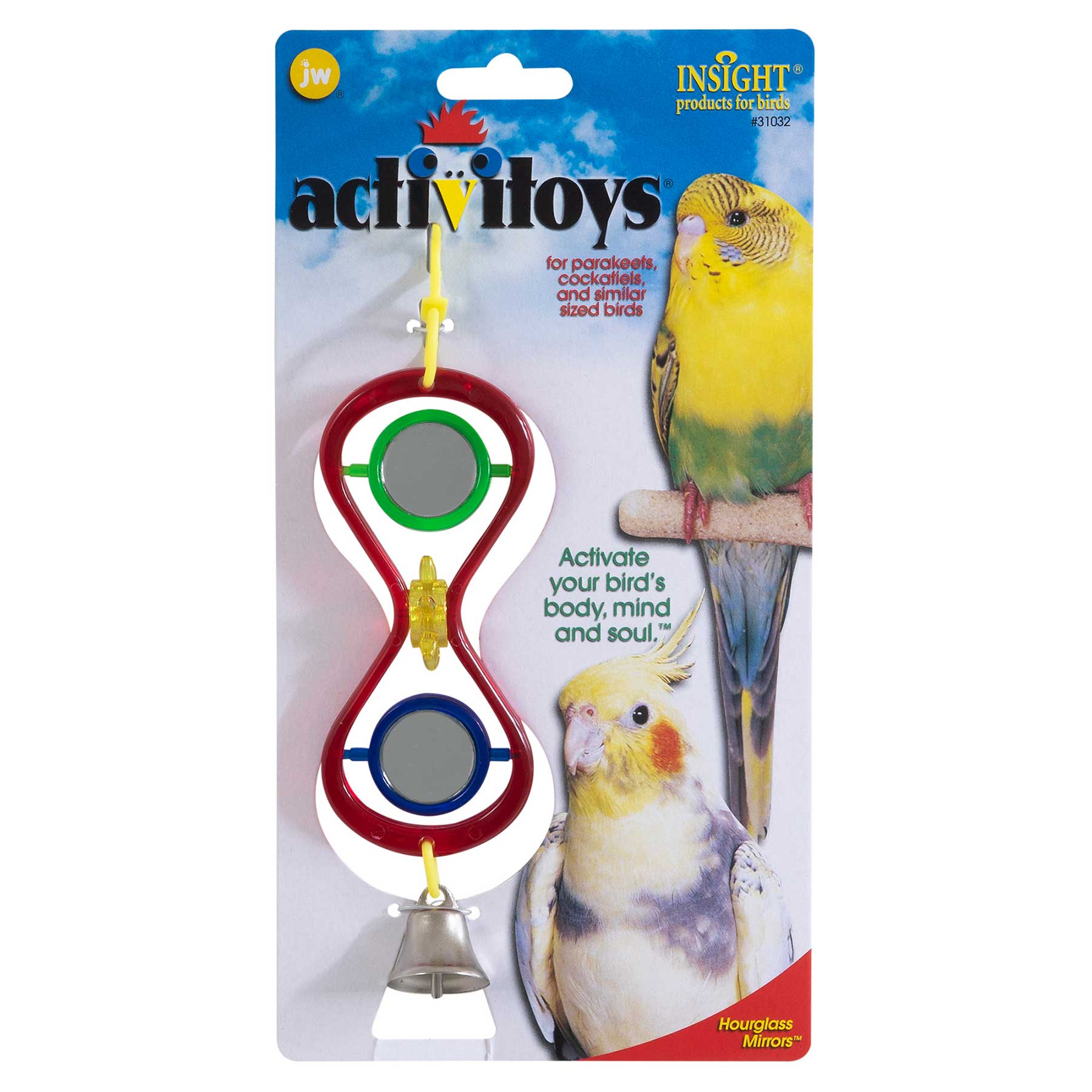 JW Hour Glass Mirror Bird Toy