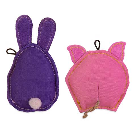 JW Pig-ee & Bunn-ee Catnip Cat Toy Combo