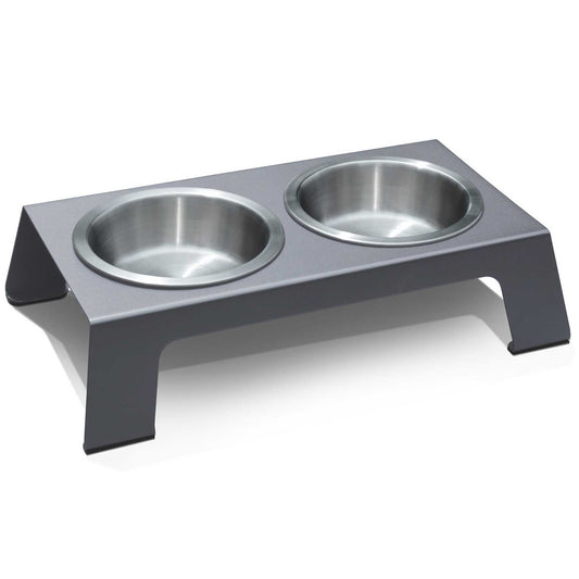 PetFusion Elevated Premium Anodized Aluminum Pet Food Bowls