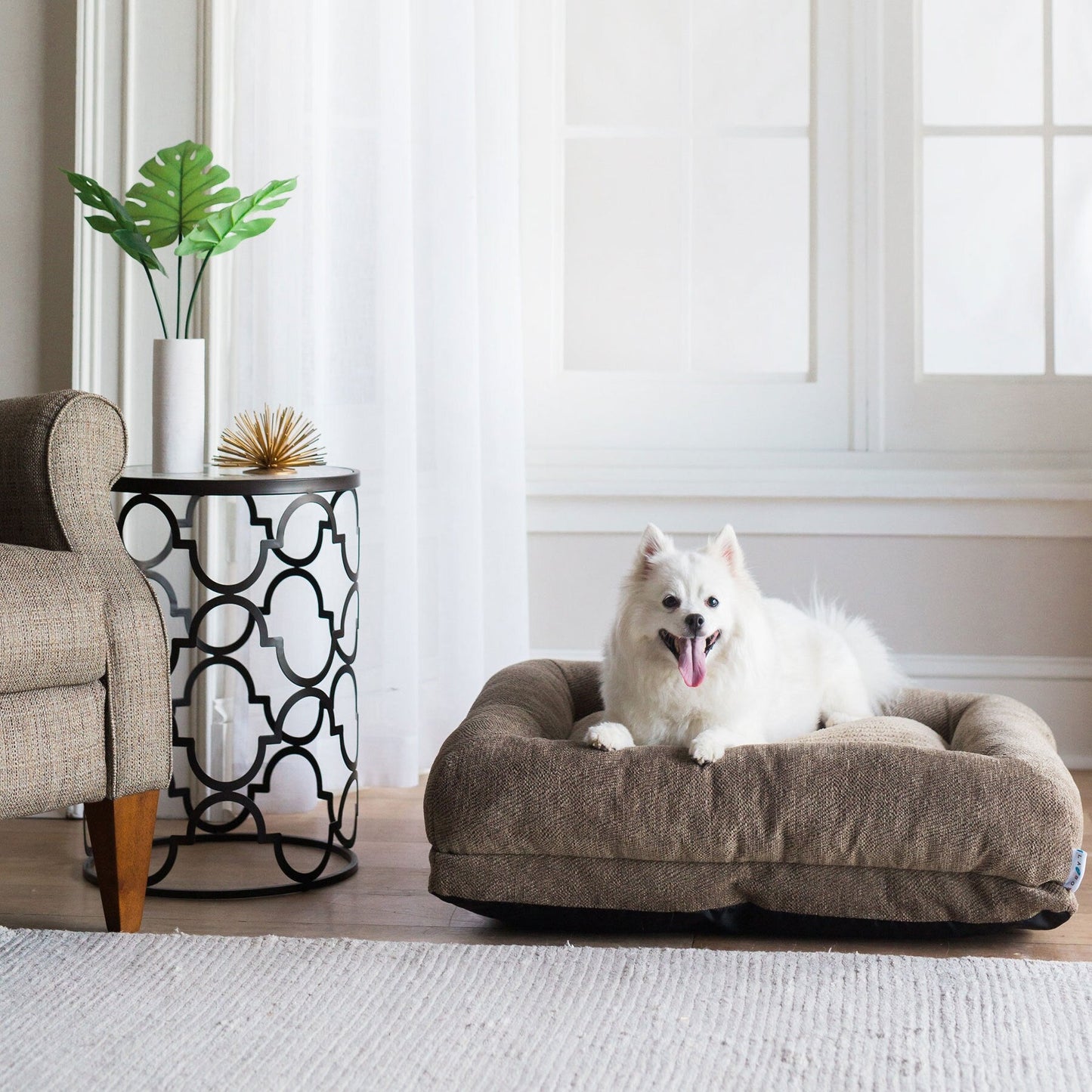 La-Z-Boy Greystone Taupe Rosie Lounger Dog Bed